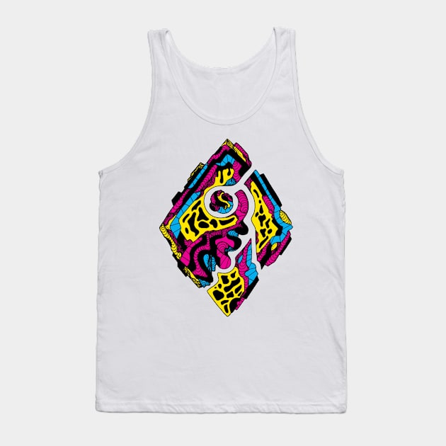 CMYK Abstract Rhombus Tank Top by kenallouis